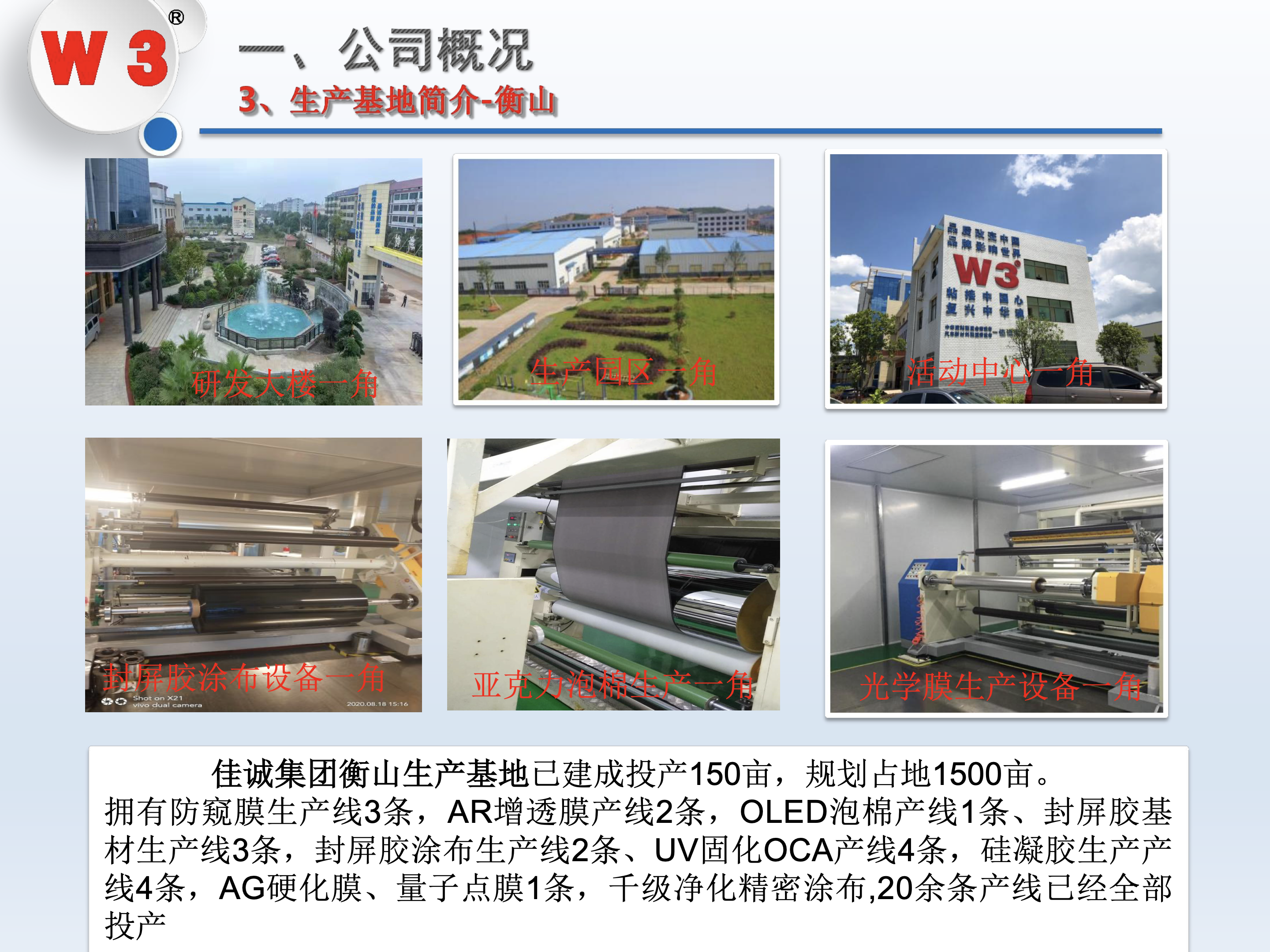 衡山生产基地与精密涂布产线