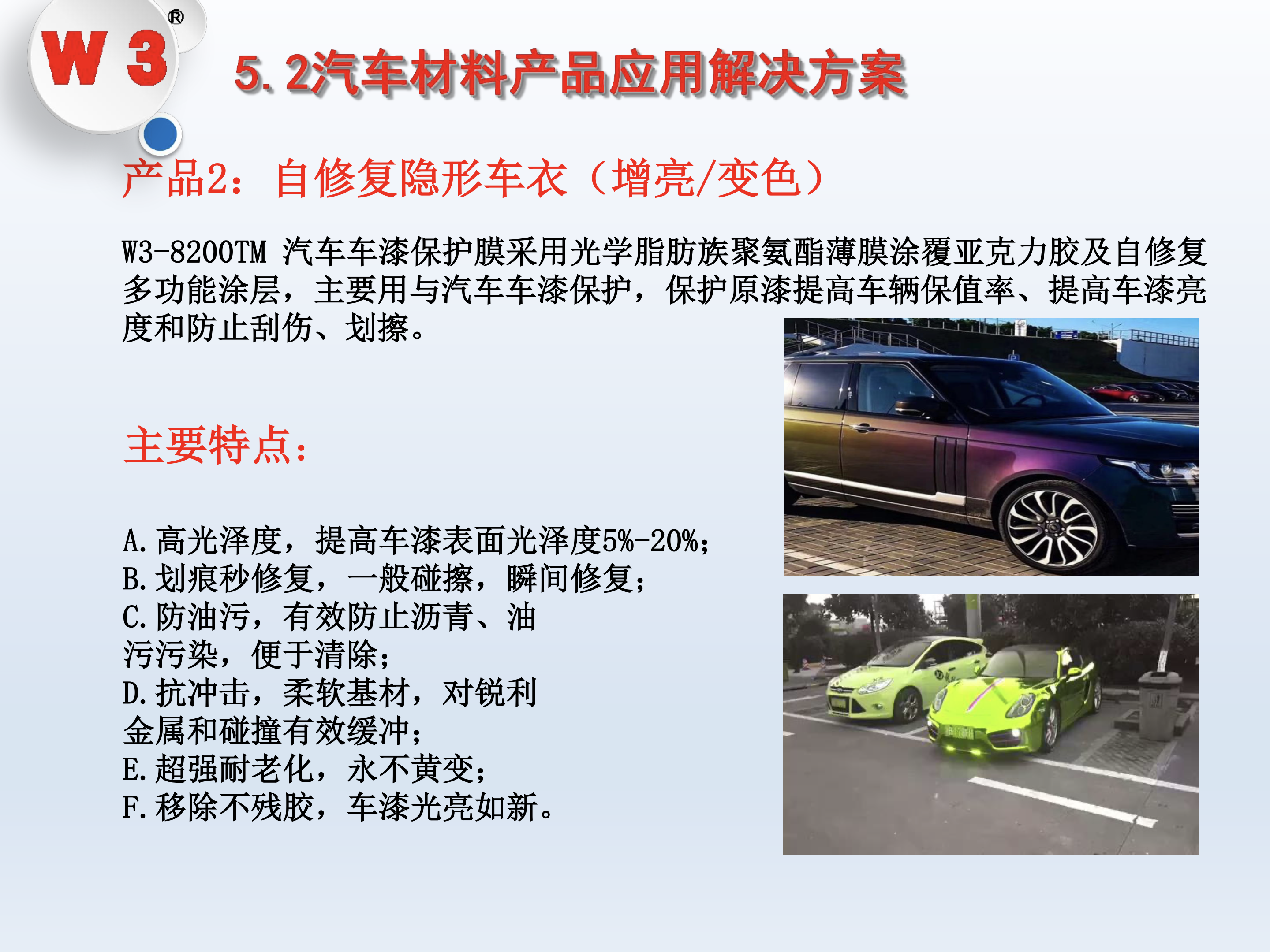 自修复隐形车衣(增亮/变色)